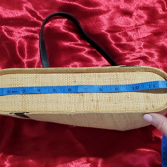 NATURAL STRAW PURSE HANDBAG BEADING MEDIUM MADE IN PHILIPPINES NWOT - Picture 9 of 16